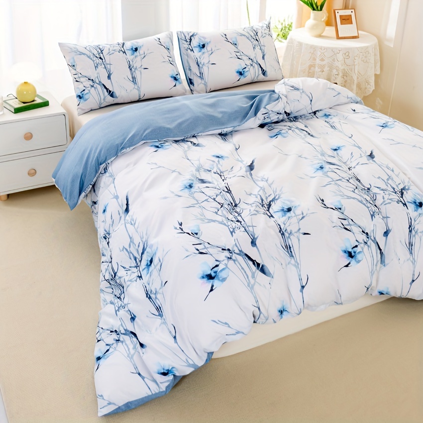 3pcs Light Rain Printed Duvet Cover Set