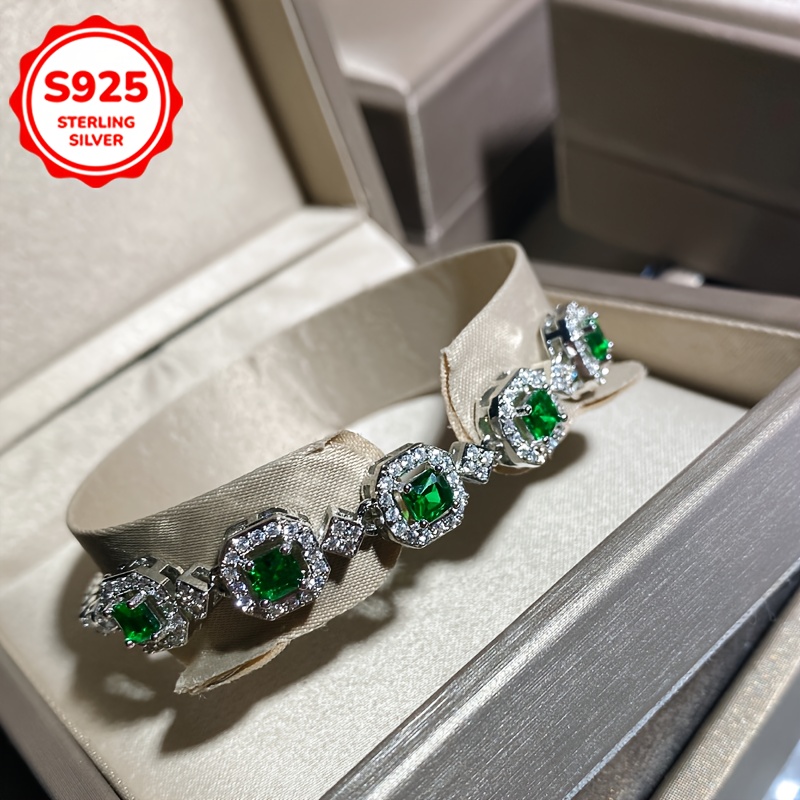 S925 Green Bracelet Wedding Banquet Accessory