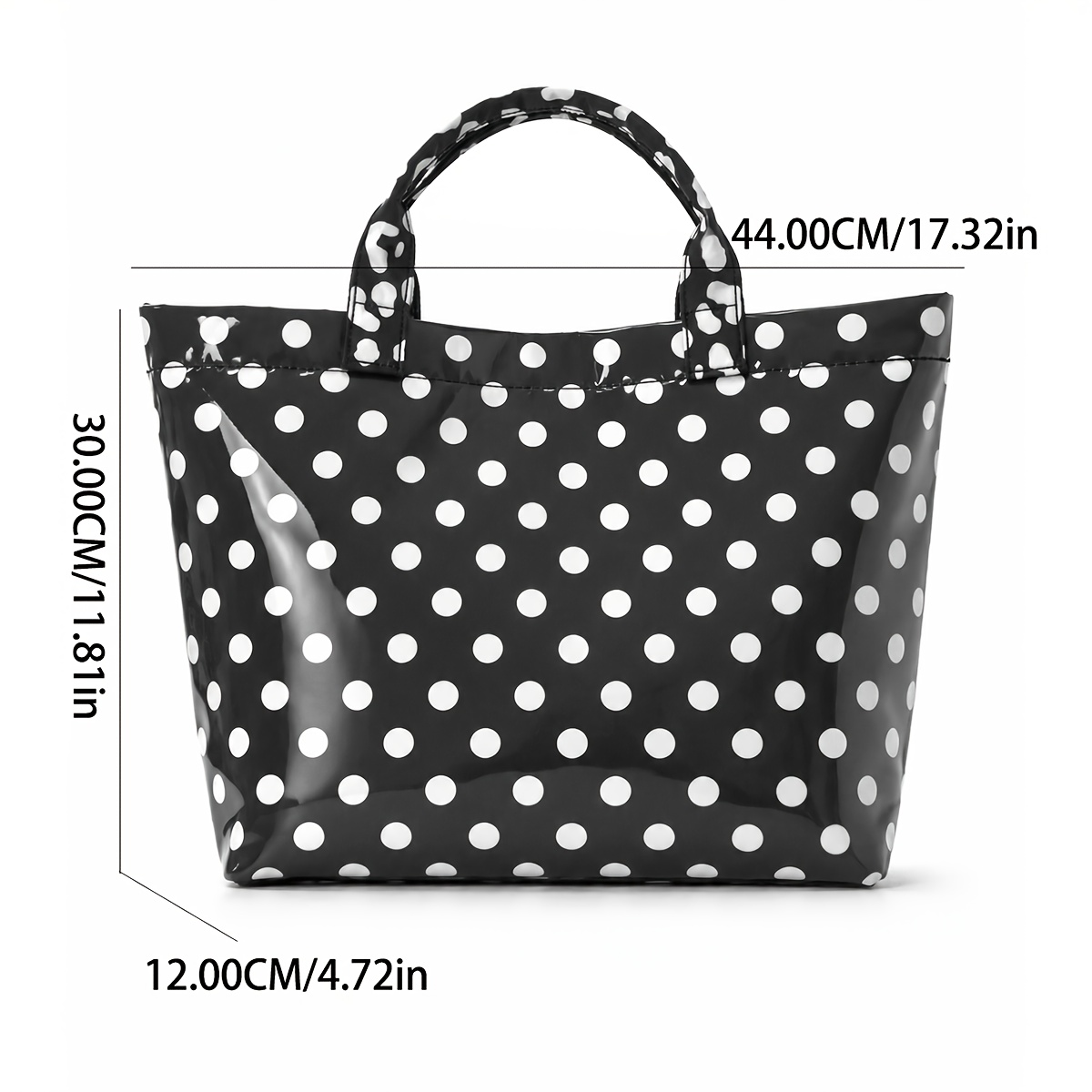 Women's Large-Capacity Polka Dot Tote Bag, Versatile Shopping Bag