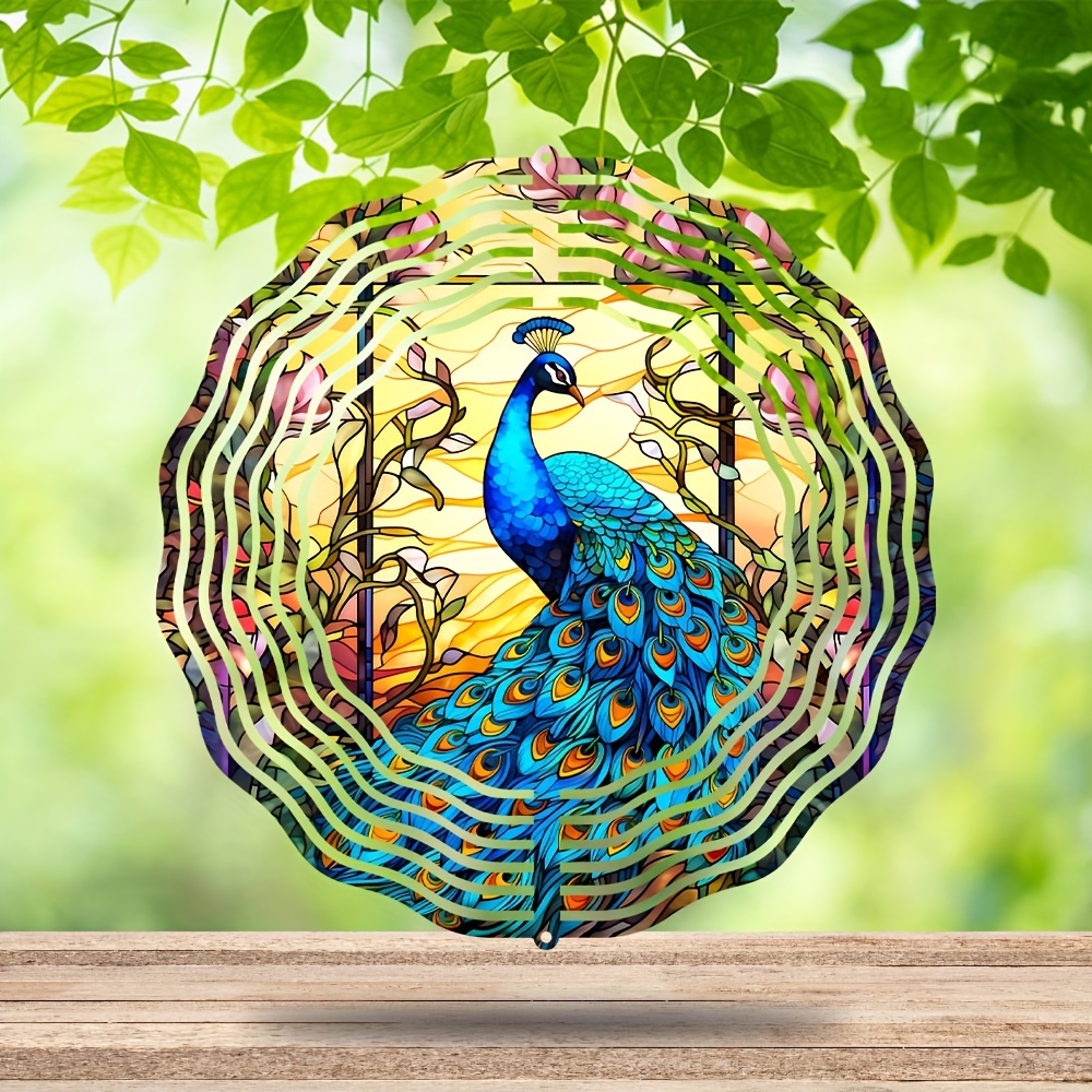 

1pc, Peacock Metal Wind Spinners - Gifts For Women Mom Grandma Wife, Hanging Wind Spinner For Outdoor & Indoor Decorations, Wind Spinner For Christmas Ornament Gifts