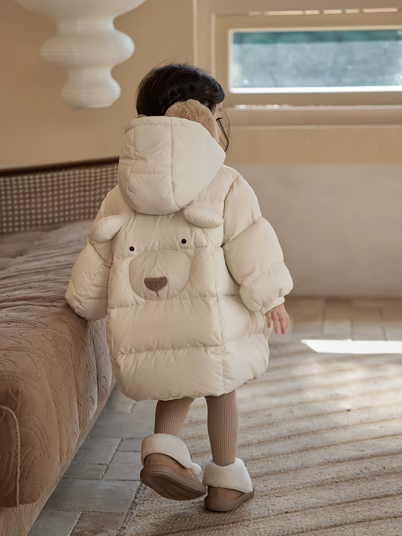 Baby Girls Faux Fur Teddy Long Coat Toddler Kids