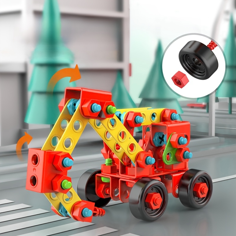 Screw Toys Building Blocks with Nuts for Creative Assembly