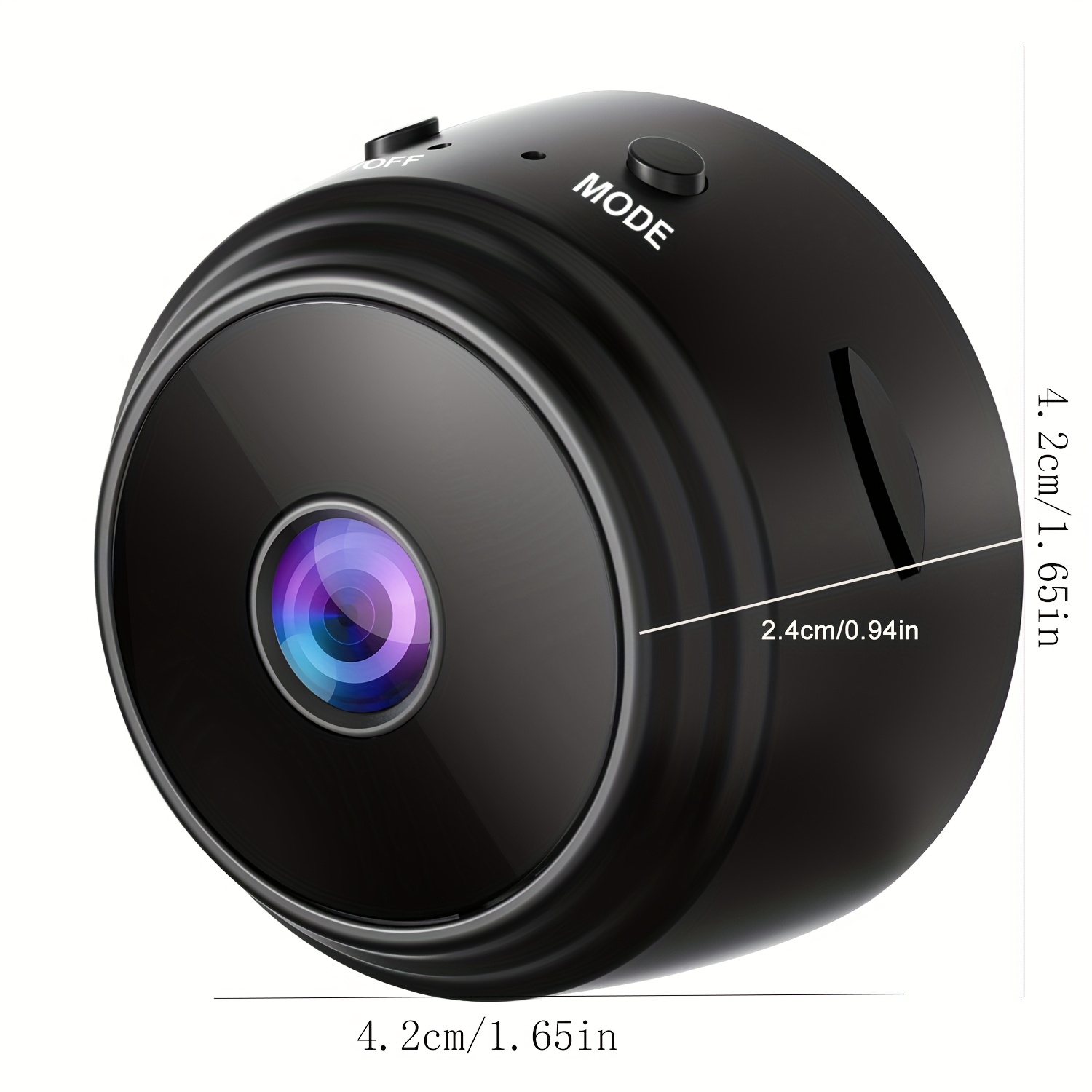 Compact Wireless Security Camera, Intelligent 2.4Ghz Wifi Indoor/Outdoor Monitoring, Access Via Mobile App Anytime, Home Assistant, Wireless Camera for Remote Surveillance