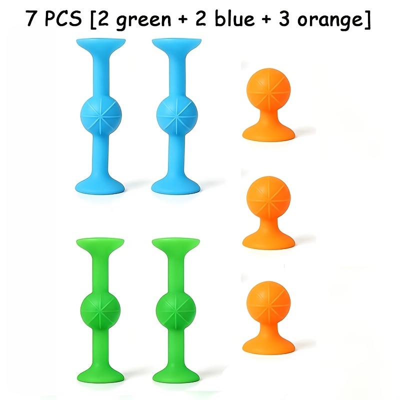TEMU CotTibe Ensemble de Jeu à Ventouses 7 Pièces, Jouet de Tri et d'Empilage, Jouet Sensoriel, Kit de Jeu STEM, Jouet Interactif pour Fête de la