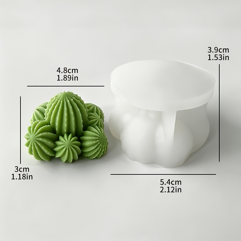 TEMU 1pc Cactus-shaped Candle Silicone Mold
