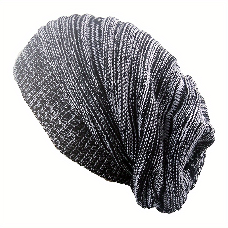 

Unisex Acrylic Knitted Beanie - Soft, Warm Baggy Slouchy Ski Hat, 100% Acrylic Textile, Hand-washable Winter Accessory For Outdoor Activities For