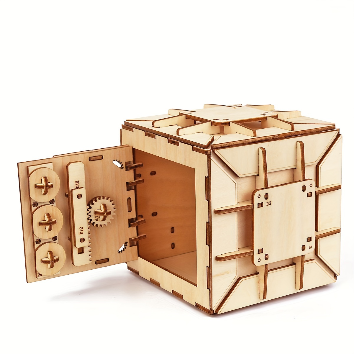 

3d Wooden Puzzle Diy Locker Puzzle Box With Combination Model Kit For Adults To Build Mechanical Store Your Precious Item