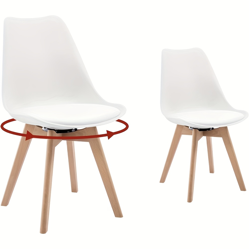 2pcs Dining Chairs, Swivel Chairs, Rotating Kitchen Chairs, Contemporary Dining Chairs, Dining Room Design Chairs, Faux Leather Material, Suitable For Dining Rooms, Kitchens And Living Rooms