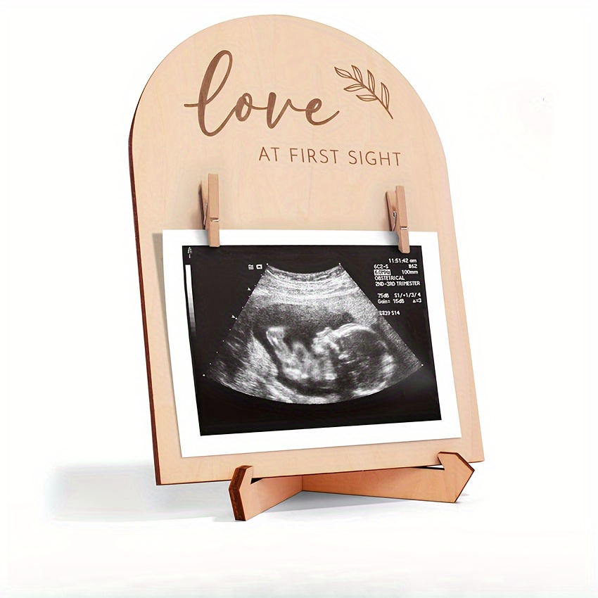   wooden   technology photo frame double sided pregnancy announcement sign perfect   gift room decor maternity clothes details 3