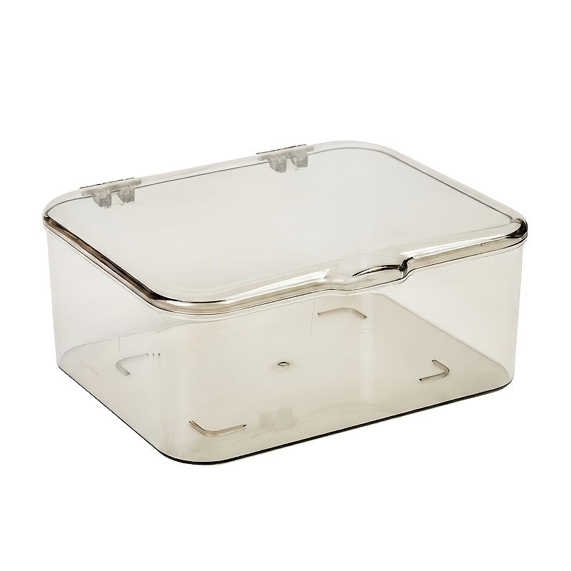 TEMU Produce Bins1pcs Large Capacity Medicine Box, Transparent Desktop Storage Container, Dustproof Organizer. Household Mini Medicine Box,