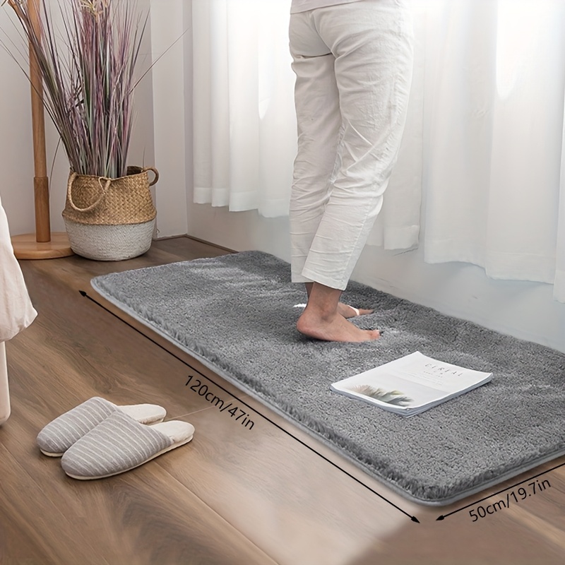 TEMU Fluffy Absorbent Memory Foam Bathroom Floor Mat, Bath Rug, Quick-absorbing, Washable, Machine Washable, Soft And Comfortable Carpet, Bathroom