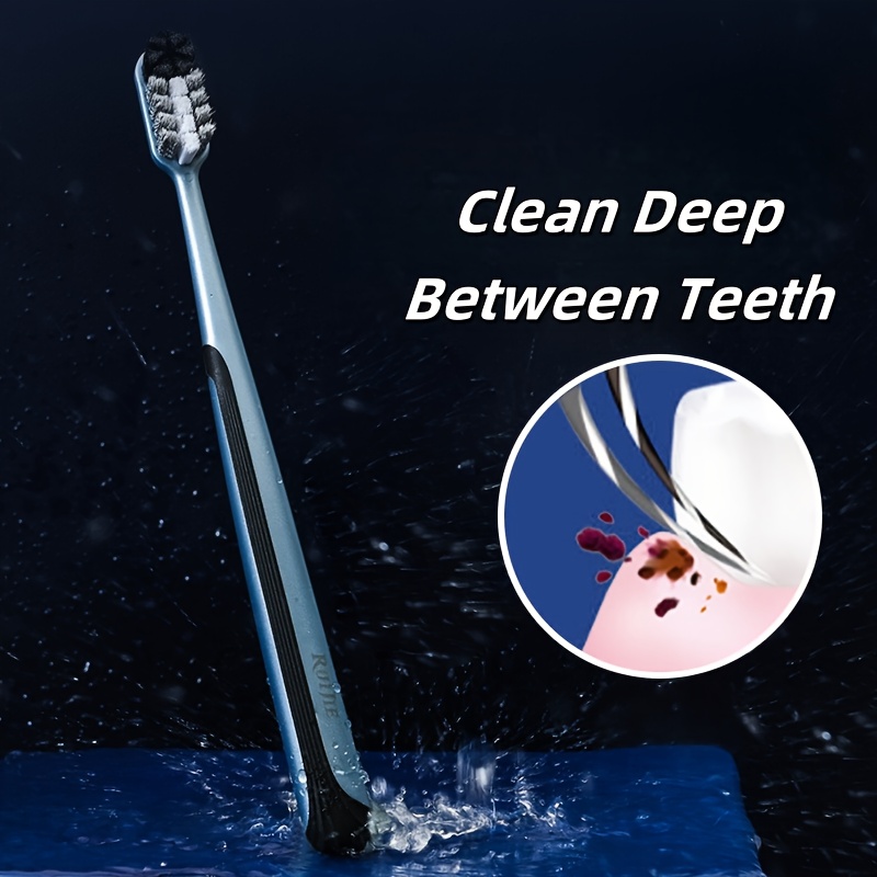 2pcs Extra Hard Stiff Bristle Toothbrush for Oral Care