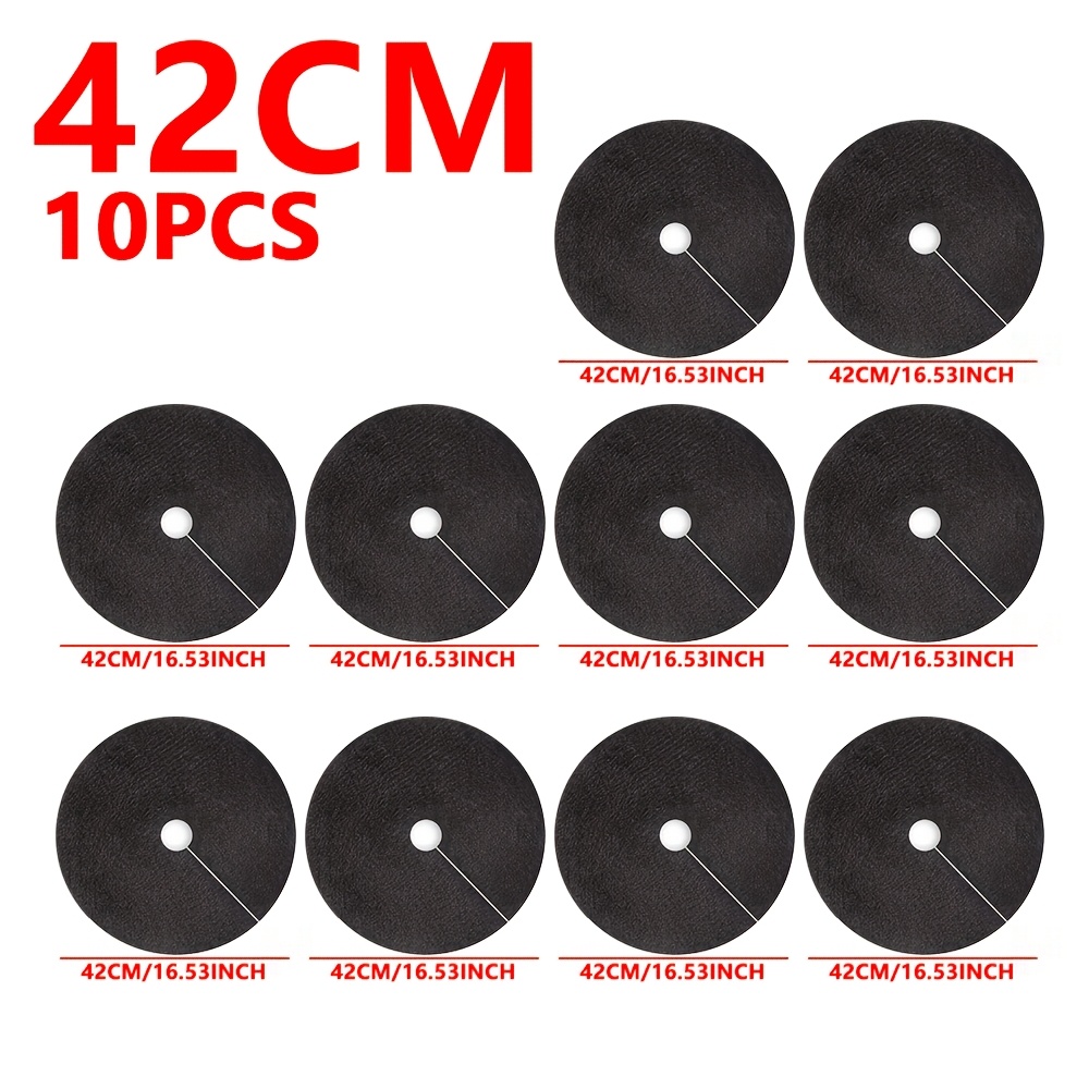 Image of 3 Sizes 10-pack Round Non-woven Tree Wrap Rings, Non-woven Fabric Cover Breathable Cold-proof Weed Control Mat, Lawn Protection Mat, Plant Weed Barrier Mat, Tree Mulch Protection