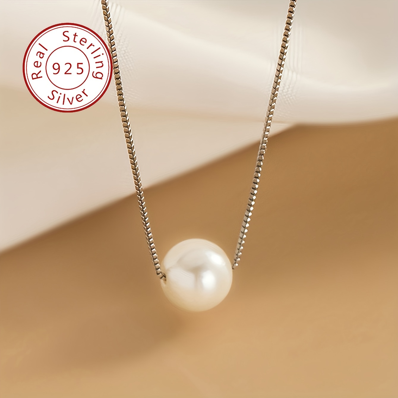 上品な淡水真珠のペンダントネックレス女性のための 925 スターリング