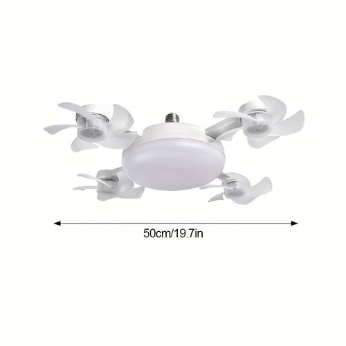 4 in 1 fan light bulb with remote dimmable 3 color temperatures warm settings e27 e26 base quiet fan for bedroom room