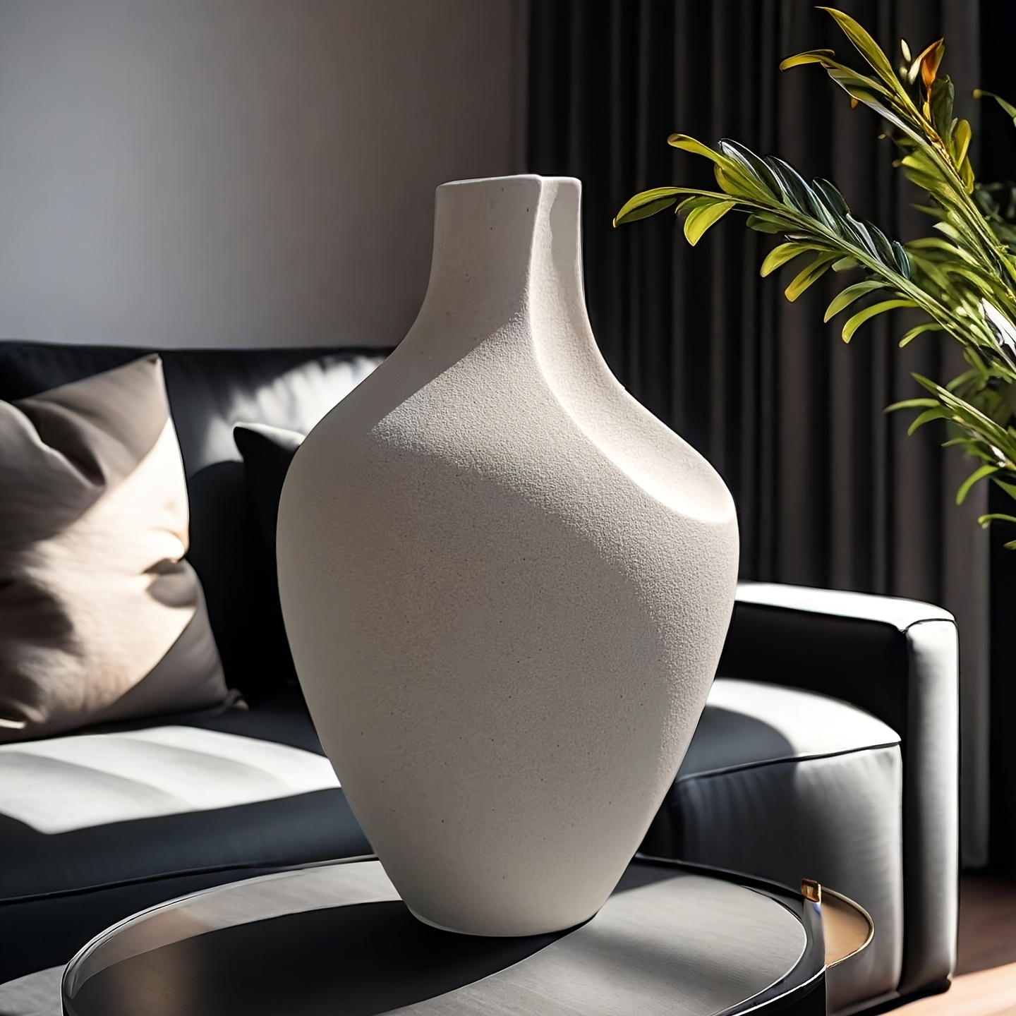 New Arrival Minimalist Ceramic Vase - Handcrafted Decorative Vase for Home, Tabletop, or Display, Matte & Frosted Finish, Perfect for Fresh, Dried, or Artificial Flowers, Ideal for Festive and Party Decor