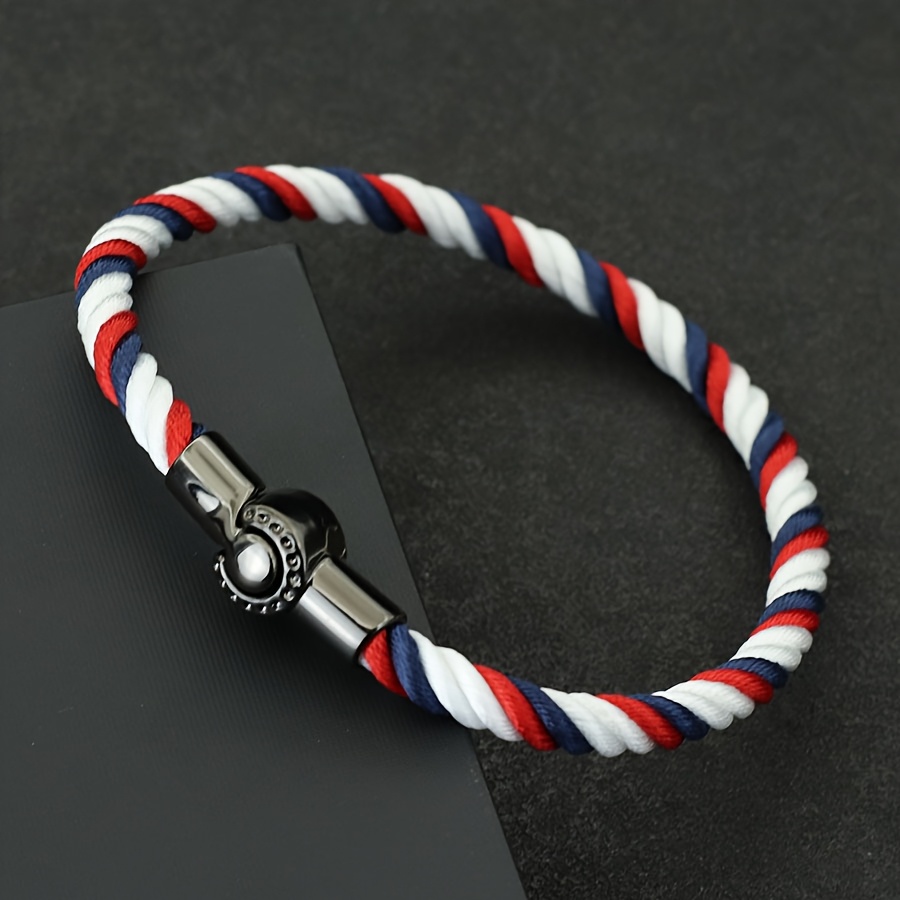 Nautical Braided Bracelet Magnetic Clasp Rope Gift
