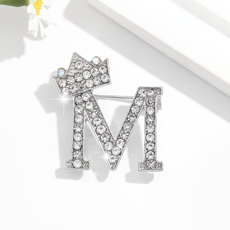 TEMU Un elegante broche coreano de corona con , exquisito y glamuroso, ideal para que hombres como mujeres lo use como accesorio decorativo