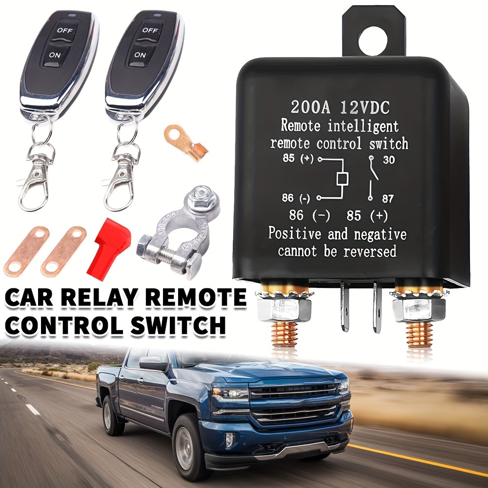 

Dc12v 200a Remote Battery Disconnect Switch Kill Switch For Car Truck Anti-theft Prevent Battery Drain Battery Switch Isolator