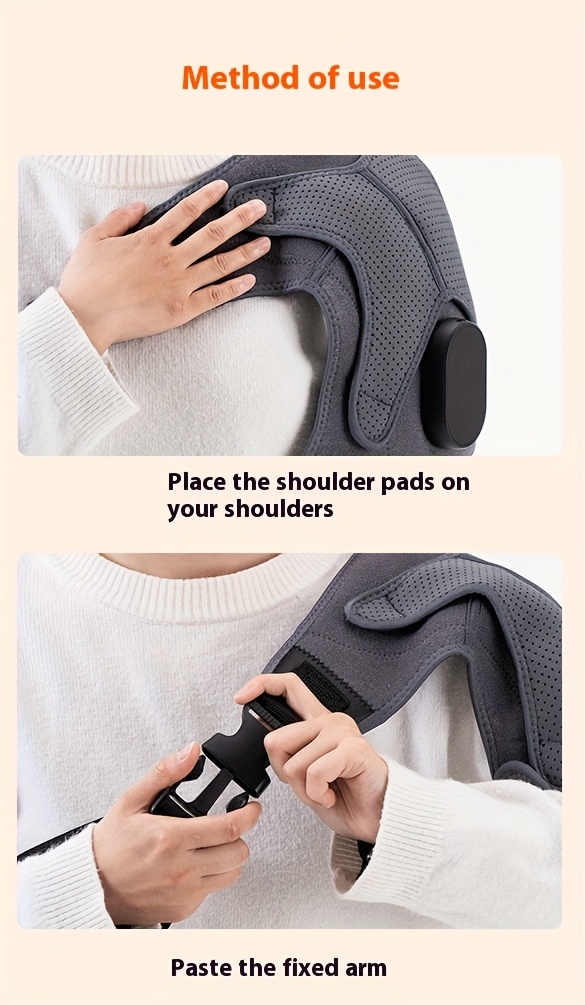 heated shoulder massager portable electric massage massage heated wrap braces for   shoulder temperature settings led display Product details 0