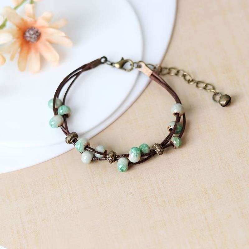 Boho Minimalist Ceramic Weave Bracelet Unisex