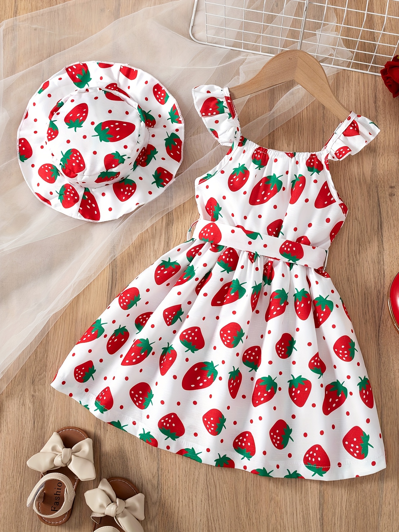 strawberry strap lace camisole dress - Temu Saudi Arabia