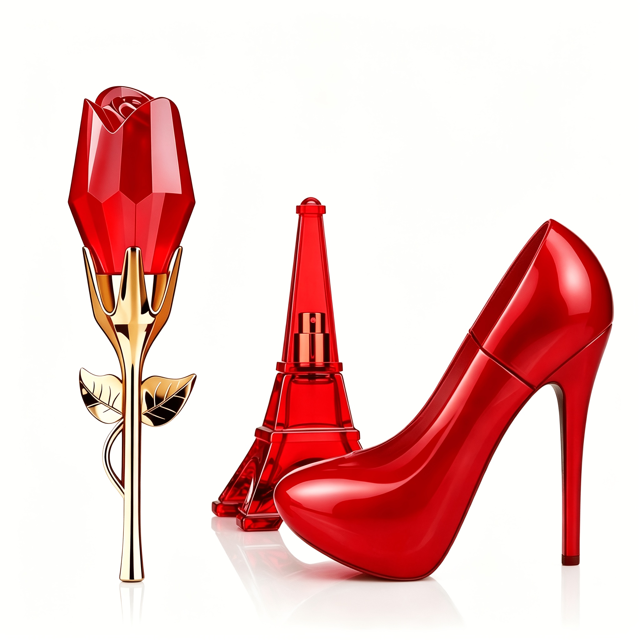 Image of 3pcs Luxury Red-tone Women's Perfume. Romantic & Elegant, Long-lasting Notes. Ideal Gift For Christmas, Valentine's Day And New Year.
