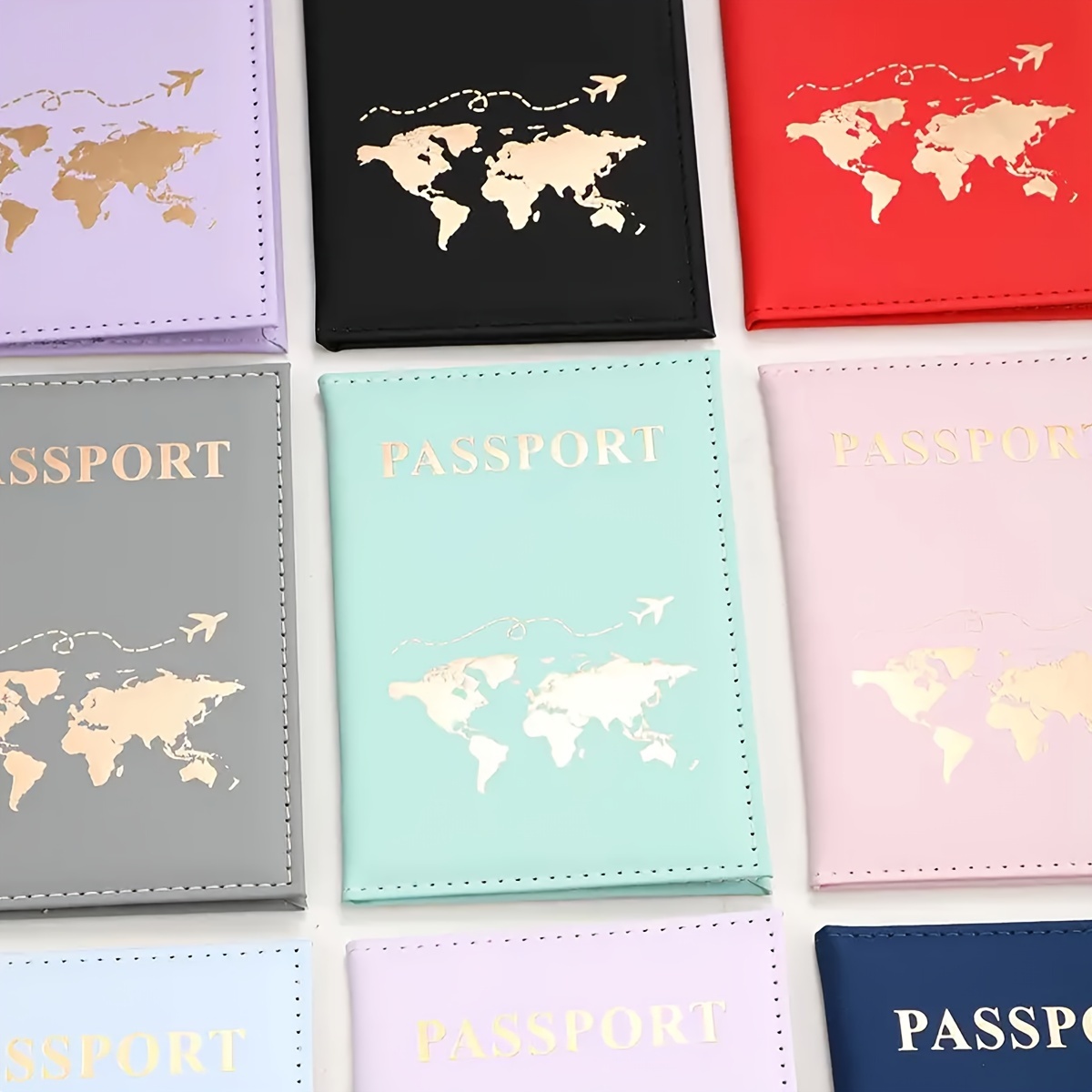 1pc/2pcs/4pcs Couple Passport Bag Travel Passport Protective Case Solid Color Minimalist ID Protective Case Travel Wallet Multi-Functional Passport Holde