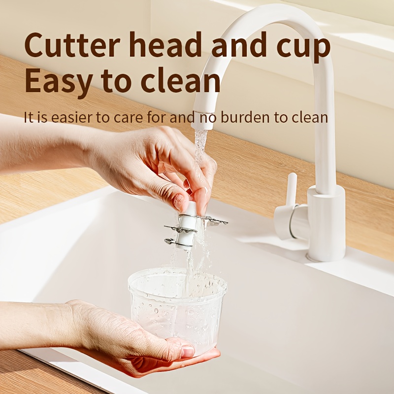 electric garlic masher beater usb rechargeable automatic garlic grinder with sus blades   for home kitchen use durable plastic construction garlic crusher kitchen gadget modern kitchenware   blending technology Product details 5