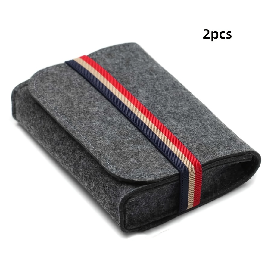 2pcs Felt Storage Bag - Portable Electronic Additions Organizer, Power Cable Organizer Bag, Suitable For , Cables - Travel And Home Use Storage Bag