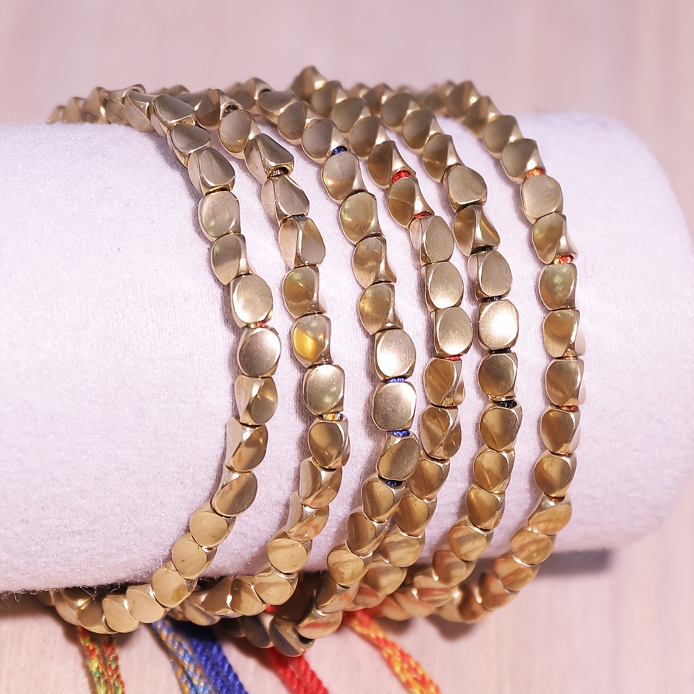 Boho Adjustable Tibetan Copper Bracelet for Men