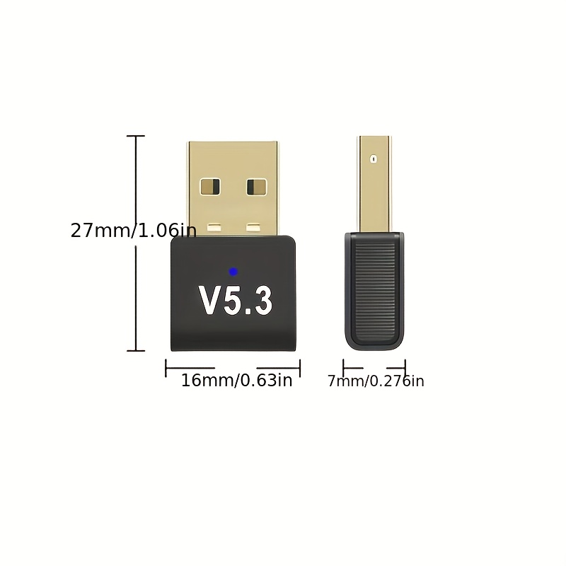 Bt5.3 Wireless Adapter Driver-free Computer Usb External Wireless Receiver Transmitter Headset Audio Connector
