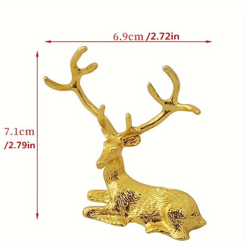 1pc Of Deer Ornament, Teapot Lid Handle Packaging Box, Tissue Box, Transforming Teapot Knob Lid, Ornaments, Decorations, Metal Deer