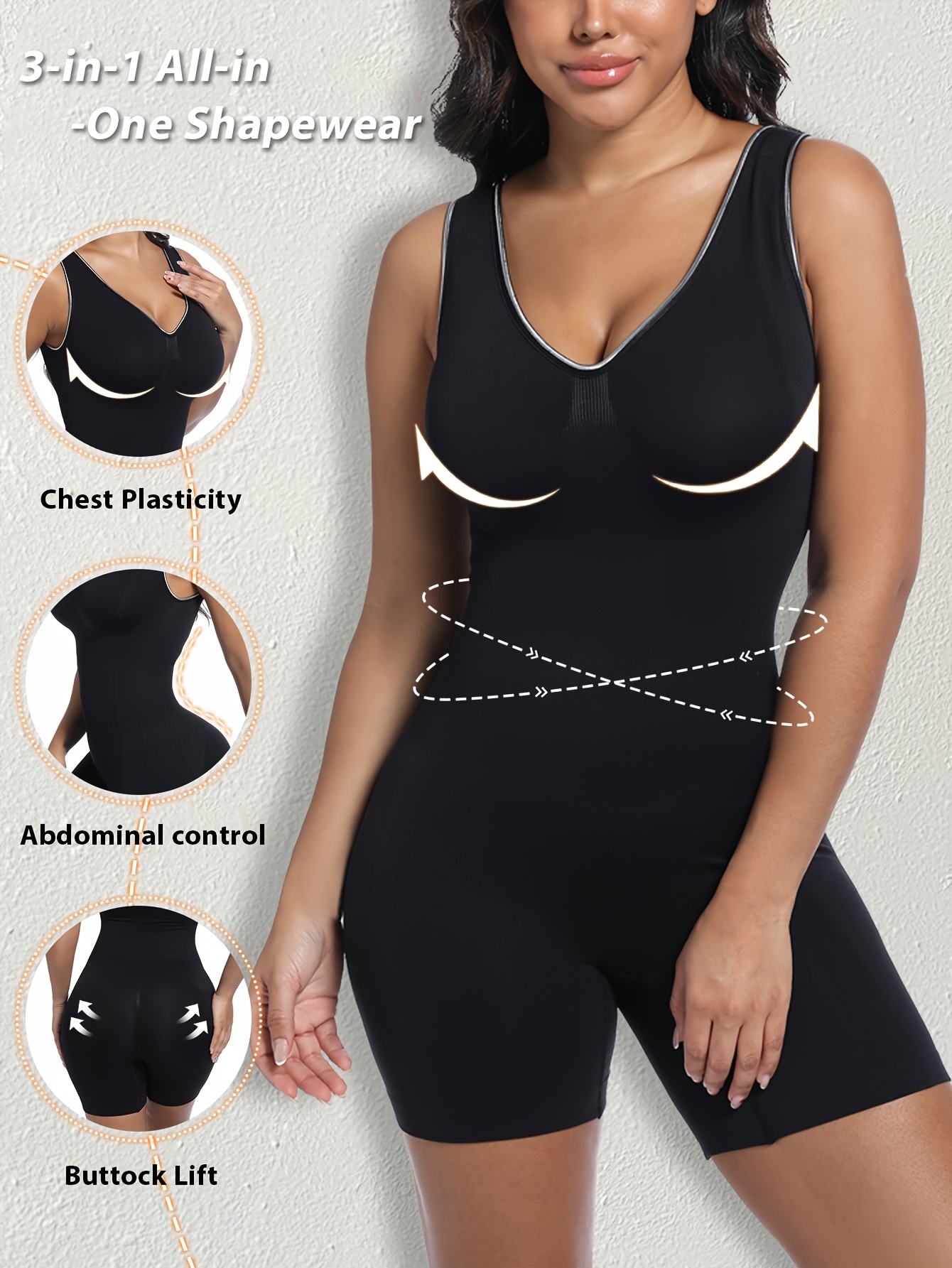 Nahtlose Shapewear Mit Hoher Taille Und Beinkompression