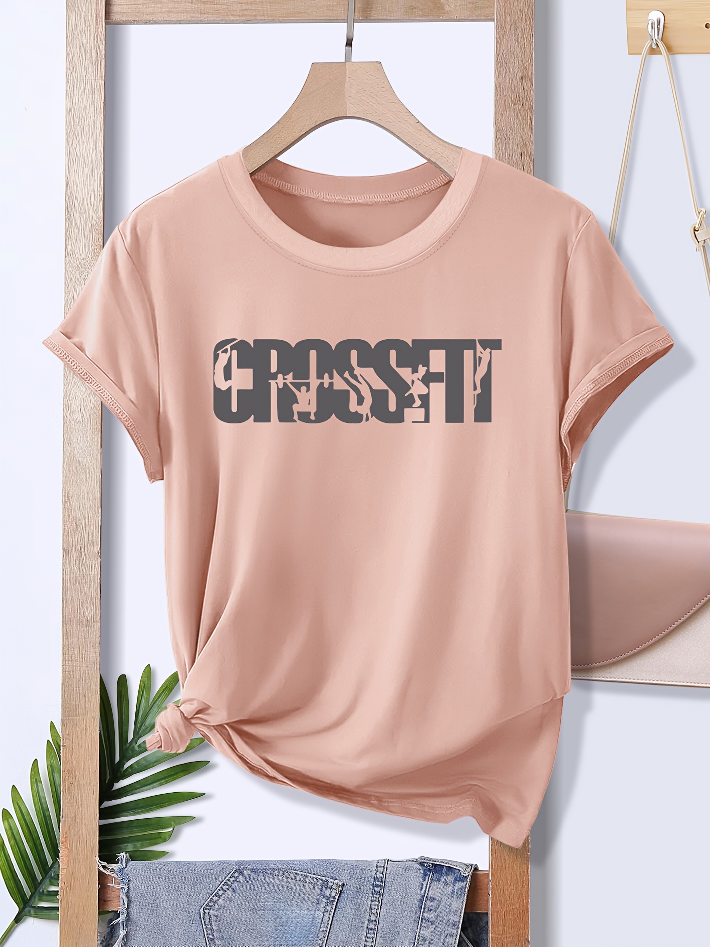 camiseta crossfit mujer estampado naranja Temu Ecuador