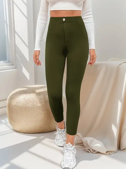 High Waist Skinny Pants, Casual Every Day Stretchy Pants, Women's Clothing