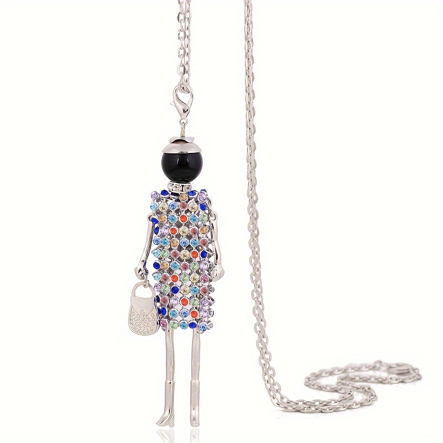 Women's 5pcs Handmade Rhinestone Statement Necklace Set
