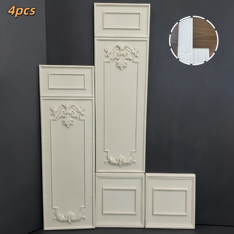 TEMU 4pcs [2pcs Long And 2pcs Short] Micro Wall Plates. Suitable For Model Houses Or