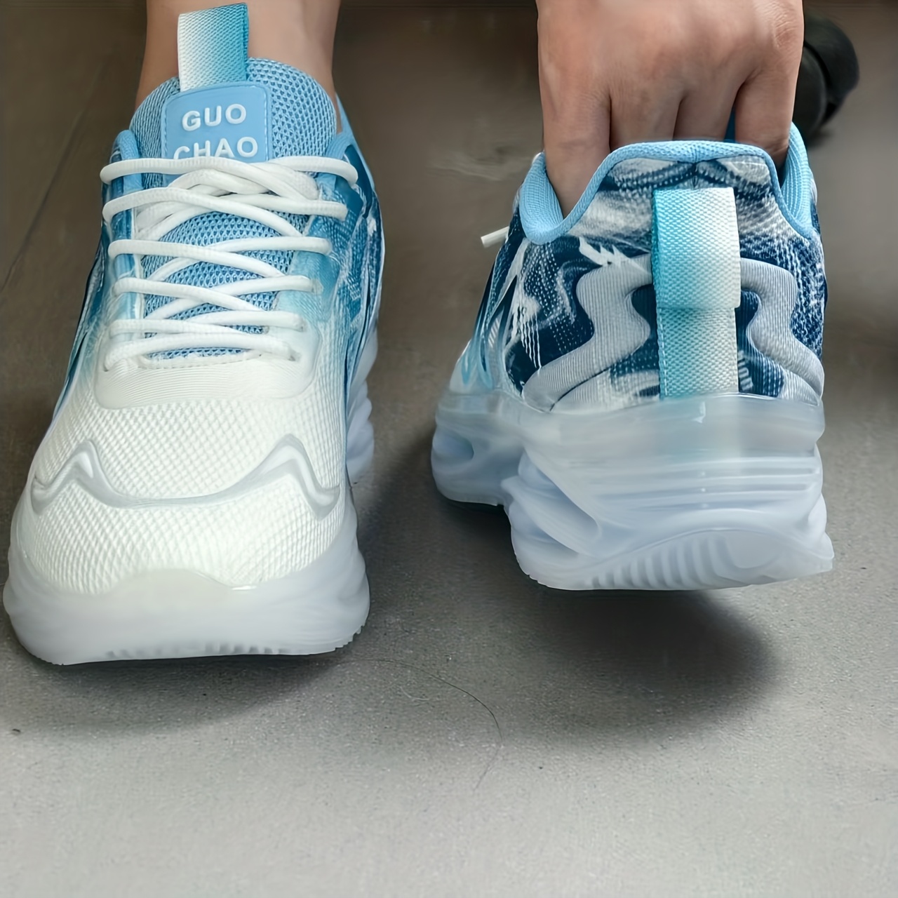 herren atmungsaktive stoßdämpfende laufschuhe leichte low-top