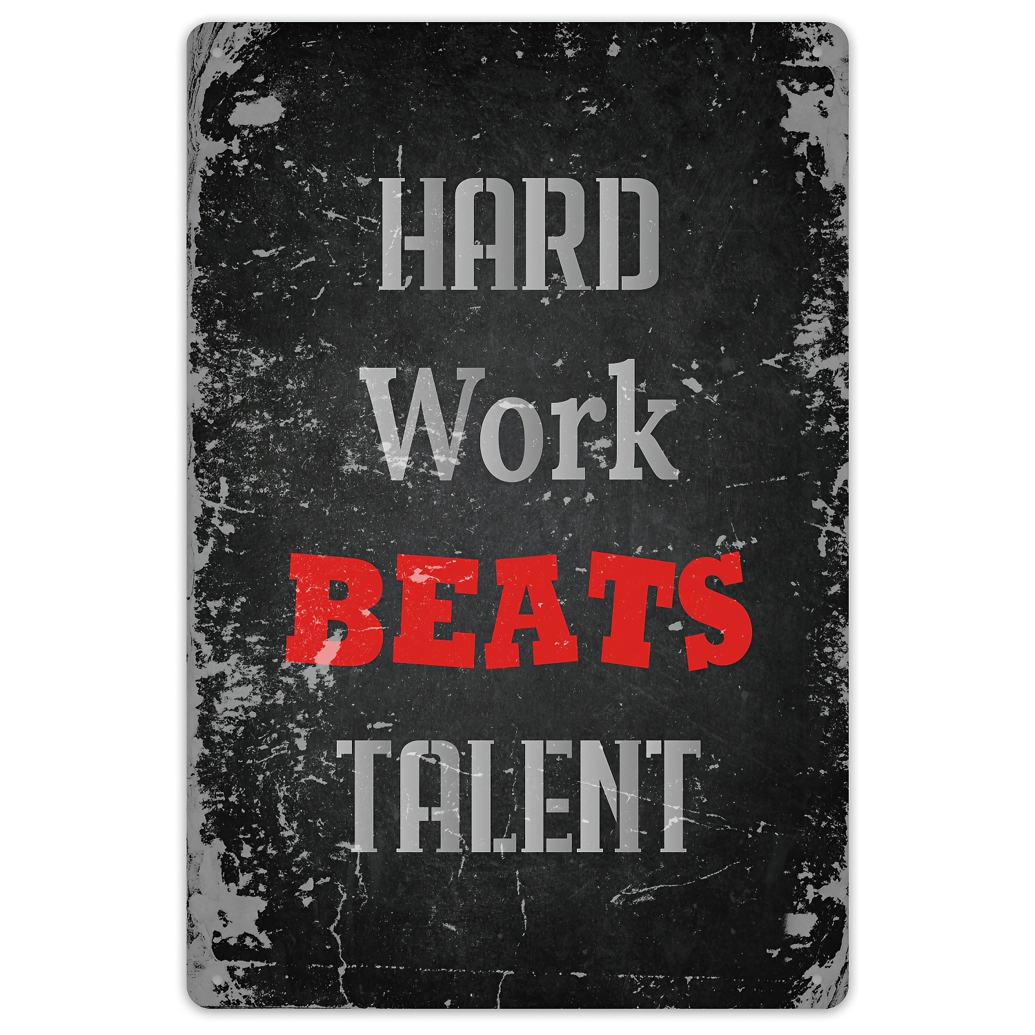 Gym Sign Gym Metal Tin Signs Gym Poster Hard Work Talent - Temu