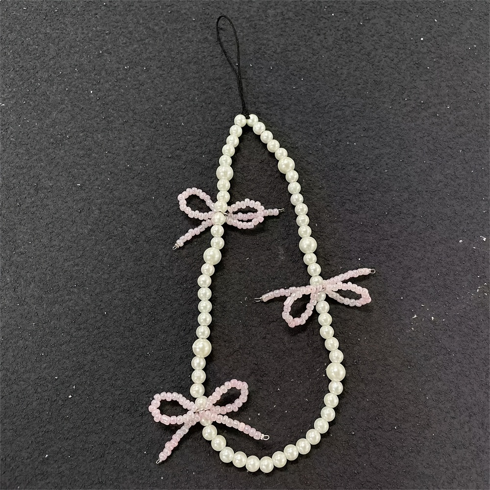 3pcs Pink Bow Pearl Bracelets