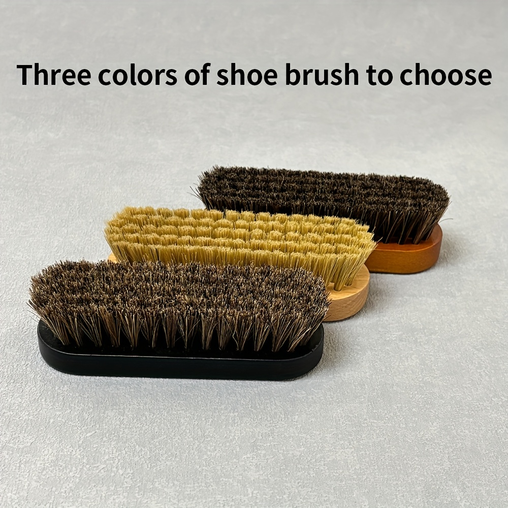 

Solid Wood Shoe Brush Square Leather Shoe Oil Brush Shoe Bag Clothes Cleaning Dust Stains Multifunctional Solid Wood Brush Soft And Tough Not Easy To Lose Hair