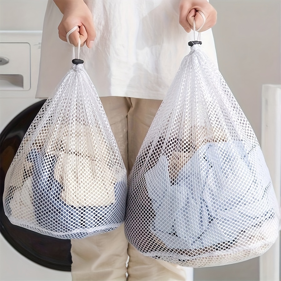 

4pcs/set Mesh Laundry Bags, Used For Washing Clothes On Washing Machines To Prevent Scratches During Washing. The Washing Machine Specific Mesh Bag With Drawstring Closure Is Thickened And Durable