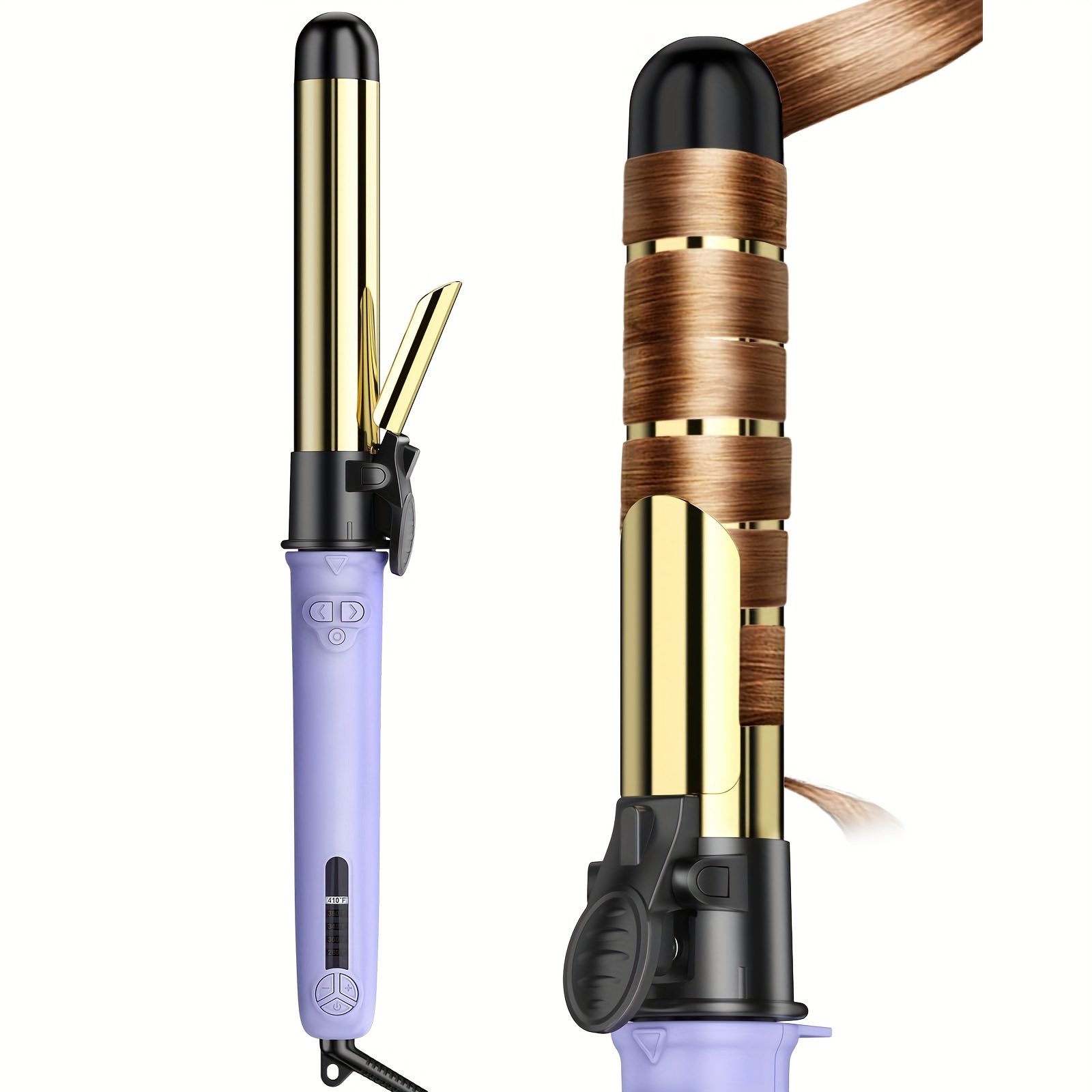 

Automatic Rotating Curling Iron 1 1/4 Inch, Of Heat Automatic Curling Iron With Extra-long Barrel, Dual Voltage Self Curling Wand 1.25" Hair Curler For Long Hair For Effortless Waves, Beach