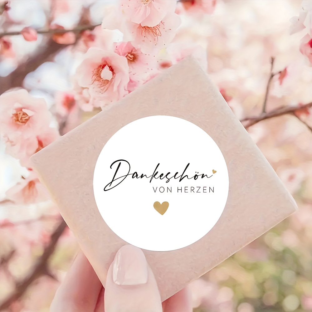 72 -shaped "danke " Handwritten Thank You Labels | Elegant German Text On White Paper, Ideal For Gift Cards, Gift Wrapping Labels, And Business Gifts