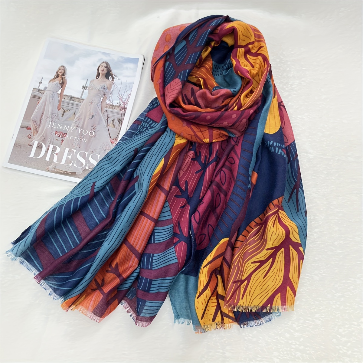 Elegant Printed Scarf - Detail