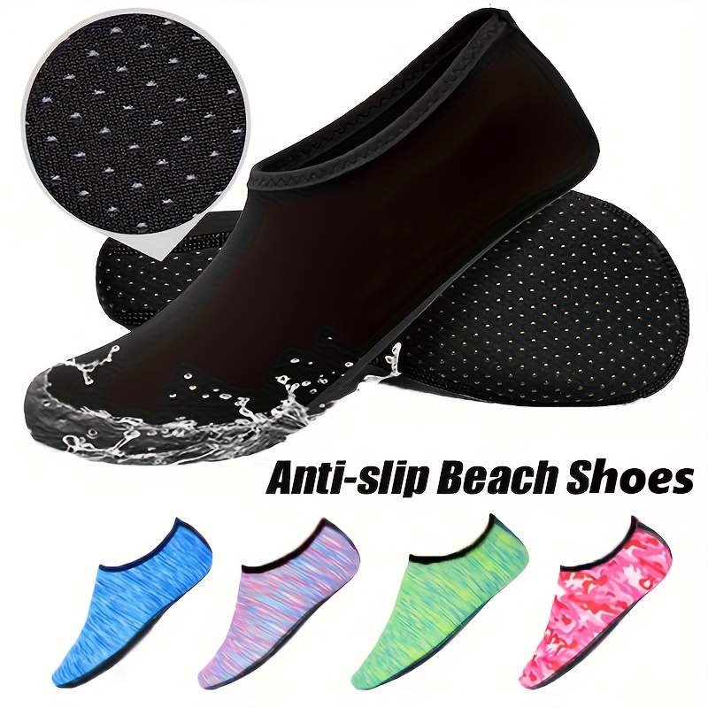 1pair Quick- Beach Socks with Soft Sole for Snorkeling, Swimming, Boating, Hiking, Surfing - Breathable and Lightweight