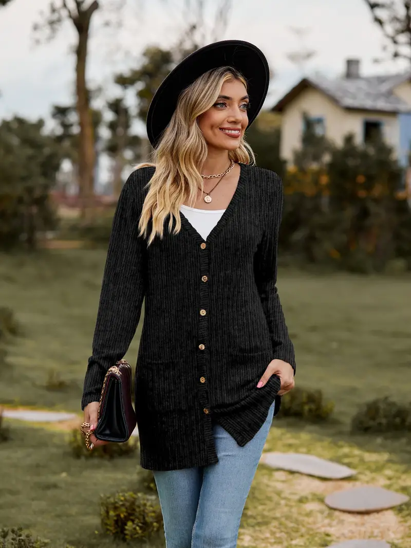 Cardigan Sweaters for Women Womens Solid Button Down Long Sleeve
