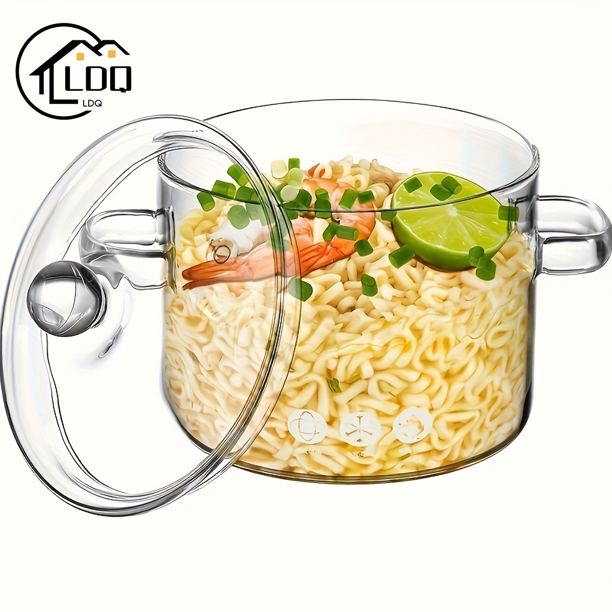 

1pc Ldq Glass Pot With Lid - Heat-resistant, Anti-scald, Dishwasher Safe Stovetop Cooking Pot For Soup, Pasta, Noodles - , Easy-to-clean, Cookware For Home Kitchen