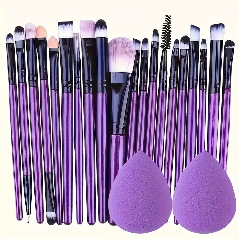 

20pcs Set - Hypoallergenic Bristles, Abs , Brushes , & Kit For Foundation, Blush, , Eyebrow, Lip, -